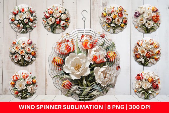 Download Wind Spinner 3D Tulip Flower Painting - Premium Resources