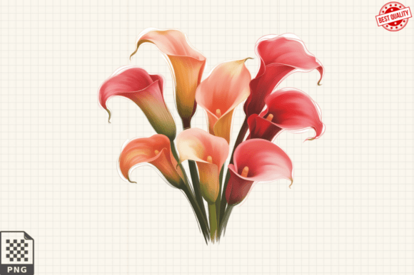 Download Watercolor Calla Lily Flower ClipArt's - Premium Bundle