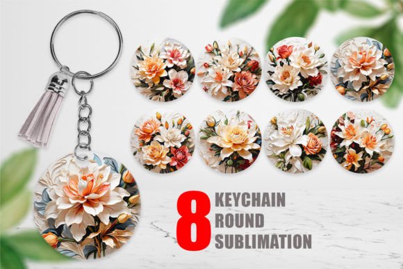 Download Keychain 3D Lily Flower Painting - Flower painting Collection