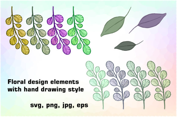 Download Hand Drawn of Floral Design Elements - Floral design Collection