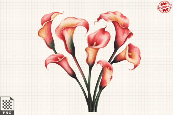 Download Watercolor Calla Lily Flower ClipArt's - Premium Bundle