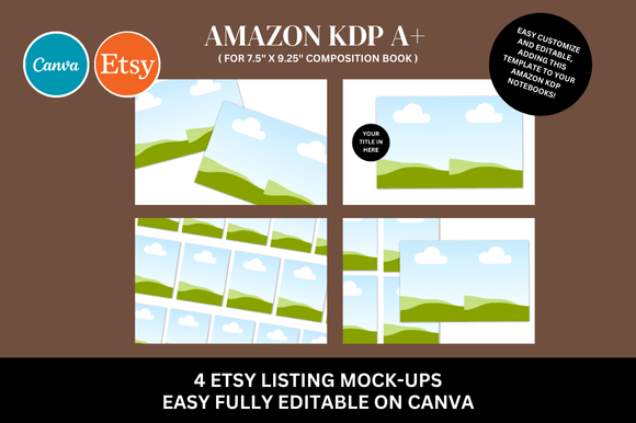 Download Amazon KDP a+ Canva Mockup Bundle - Amazon Collection